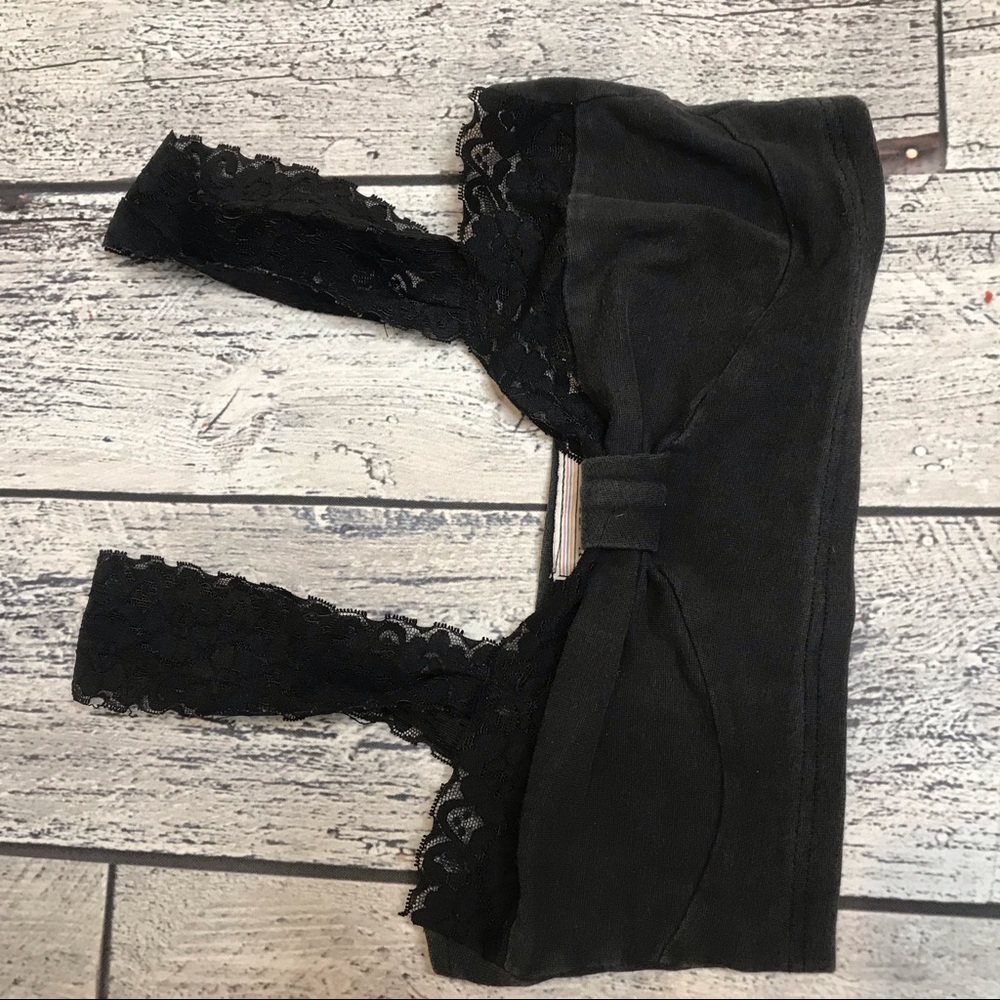 Amilano Lace Strap Black Bralette